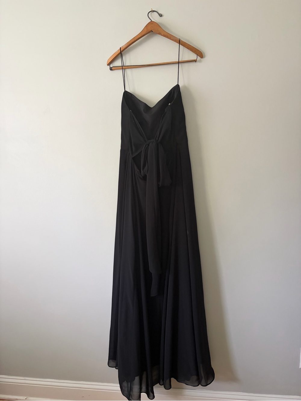 Jenny Yoo Black Spaghetti Strap Maxi Dress - Picture 2 of 4